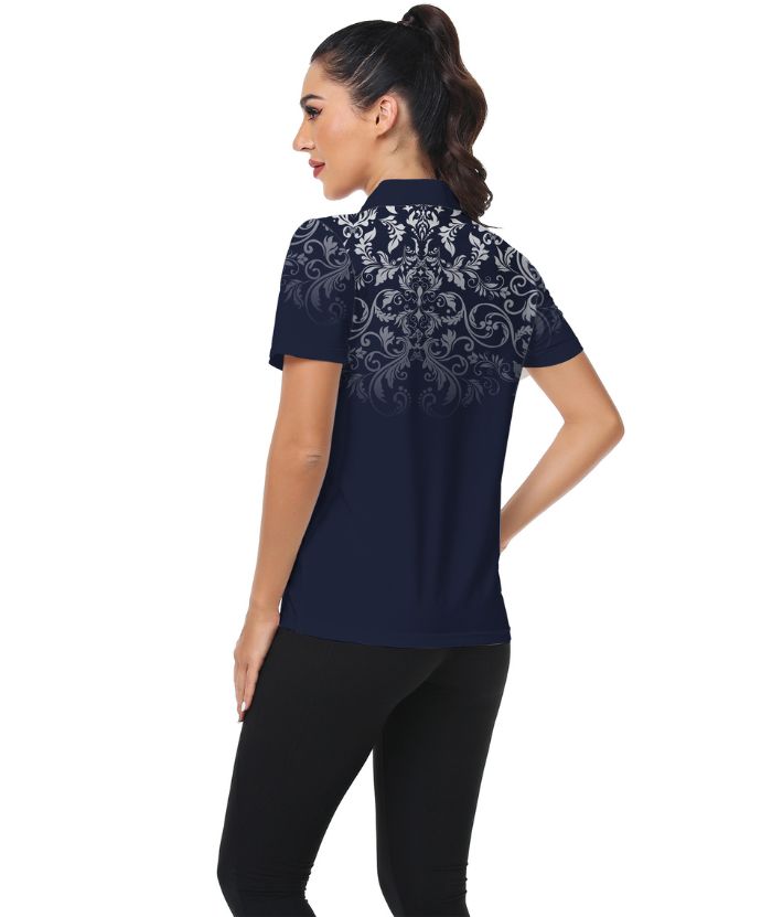ZITY Women's Totem Pattern Slim Fit Golf Polo SHirtCUWPO02024