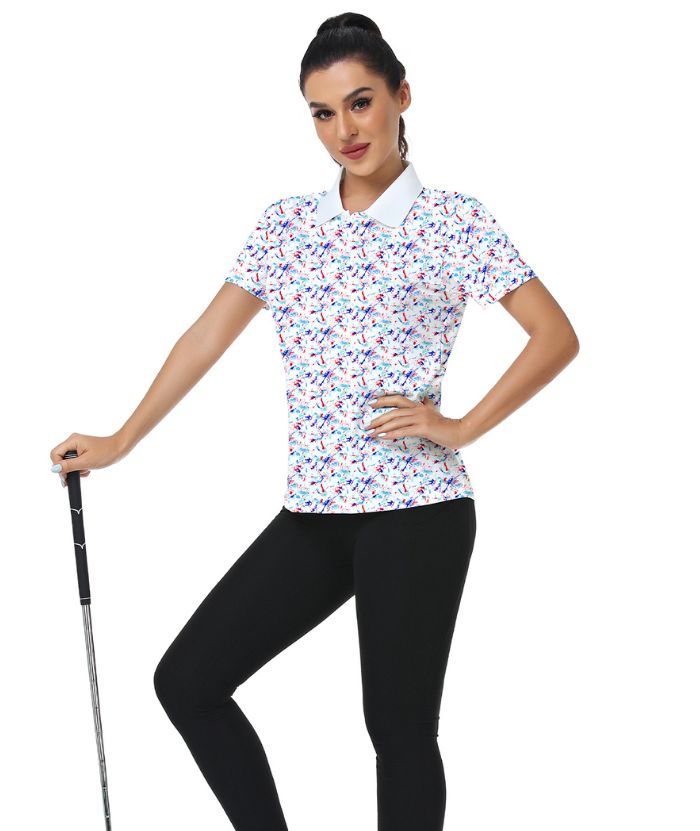 ZITY Women's Dri Fit White Golf Polo Shirt-CUWPO02134
