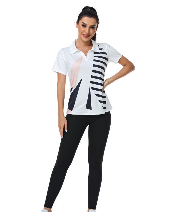 ZITY Women's Dri Fit White Golf Polo Shirt-CUWPO01005