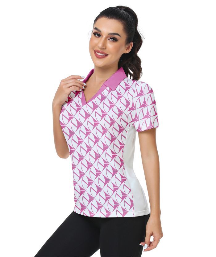 ZITY Women's Dri Fit Pink Golf Polo Shirt-CUWPO01011