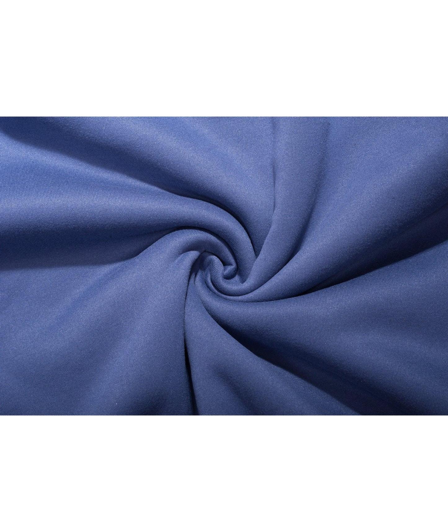 ZITY Men's Full Zip Up Contrast Color Fleece Hoodie-zity1712