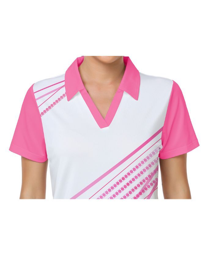 ZITY Women's Dri Fit V Neck Golf Polo Shirt-CFWZZ00035
