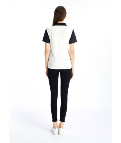 ZITY Women's Floral Print Casual Golf Polo Shirt-CFWZZ00012