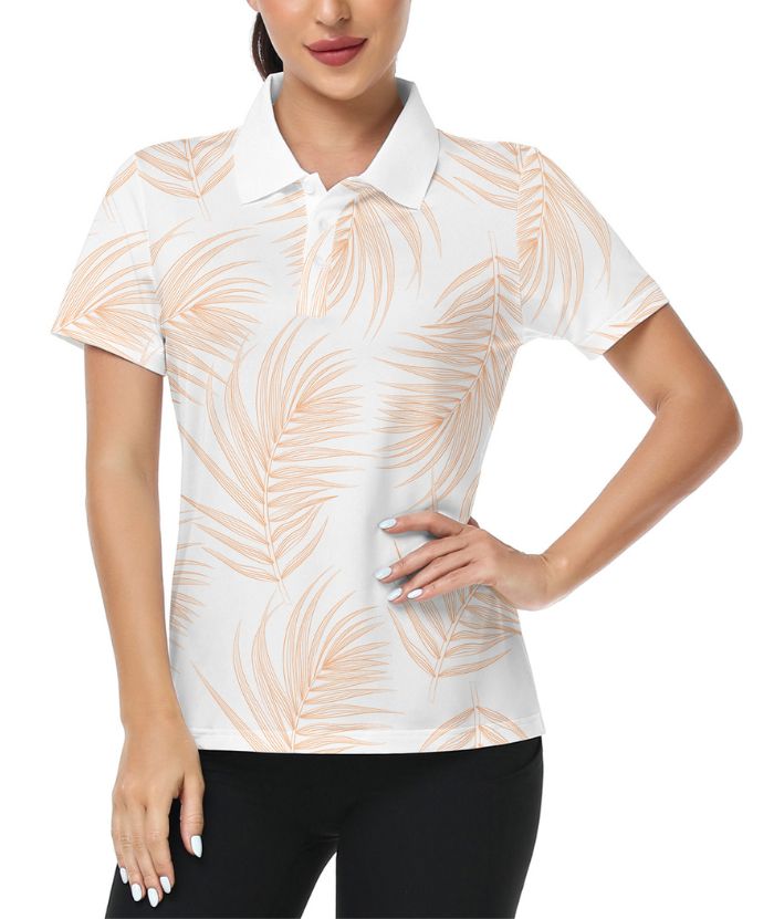 ZITY Women's Slim Fit Button Up Golf Polo Shirt-CUWPO01333