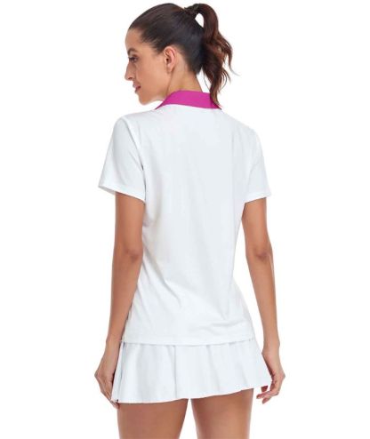 ZITY Women's Dri fit Button Up Golf Polo Shirt-CUWPO01338