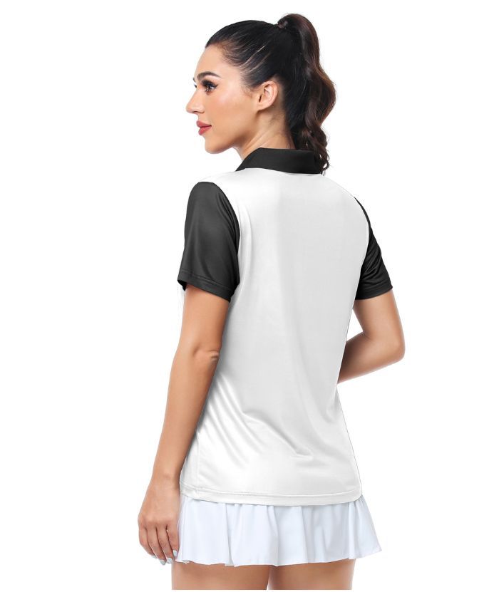 ZITY Women's Dri Fit Button Up Golf Polo Shirt-CUWPO02014