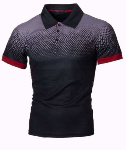ZITY Men's 3D Print Comfort Slim Fit Short Sleeve Polo Shirt-DUMPO04600 | Zitysports