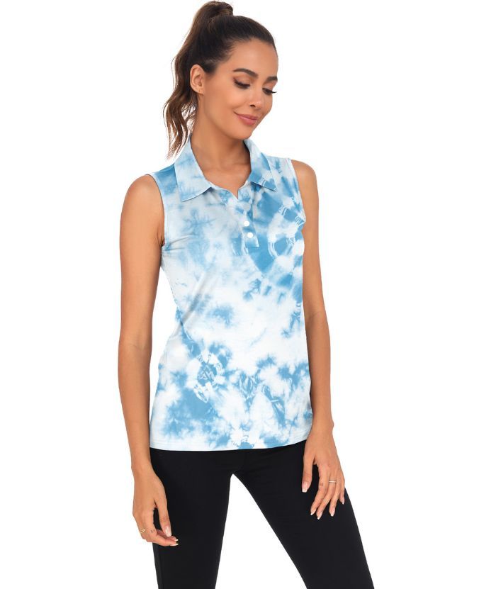 ZITY Women's Sleeveless Golf Polo Shirt-CUWBP02217