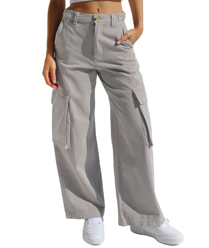 ZITY Women's Wide Leg Straight Multi Pockets Cargo Pant-DUWCP06165