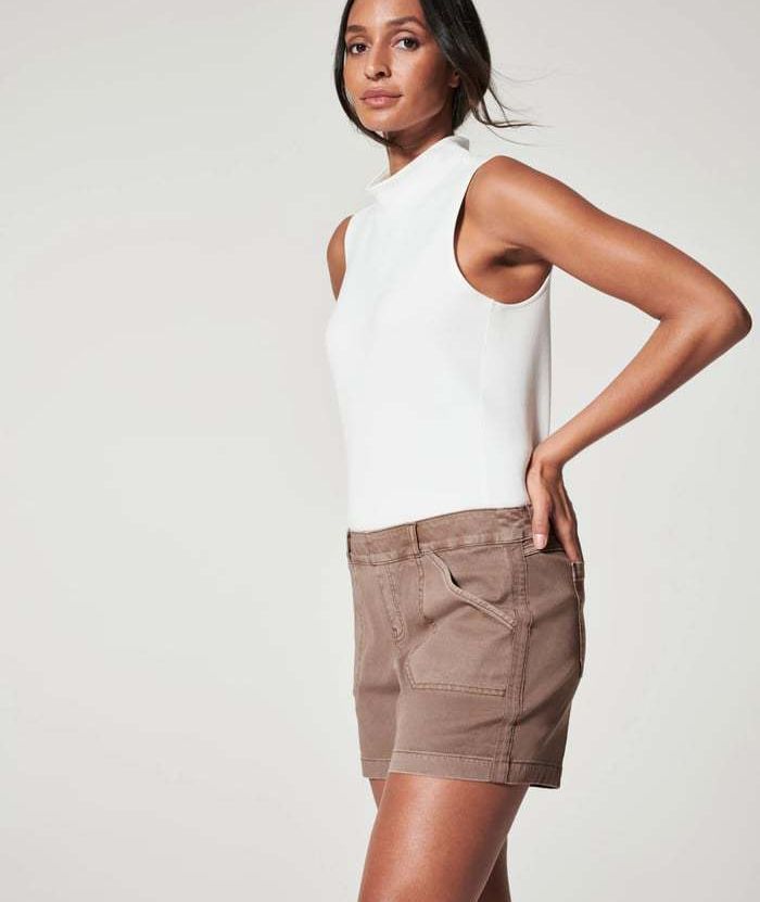 ZITY Women's Stretch Twill Ankle Cargo Shorts-DUWSH06169