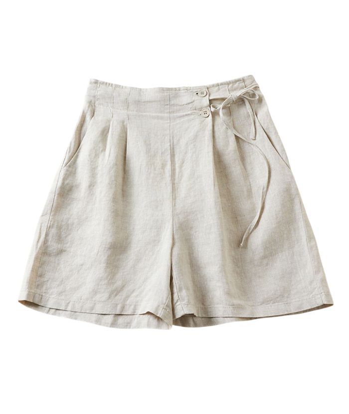 ZITY Women's Retro Casual Linen-Blend Wide Leg Summer Shorts