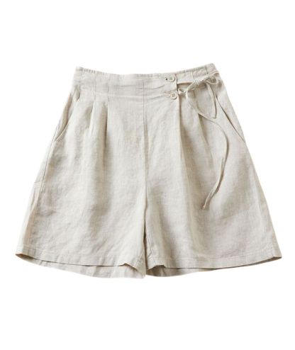ZITY Women's Retro Casual Linen-Blend Wide Leg Summer Shorts