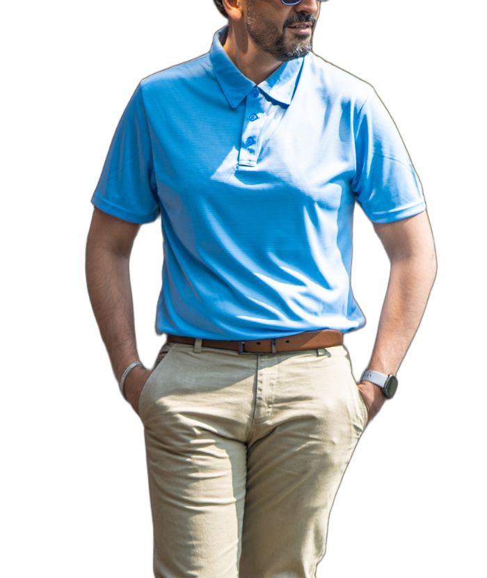 ZITY Men's Button Up Solid Color Slim Fit Polo Shirt-CEMPO05766