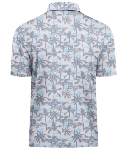 ZITY Men's Button Up Slim Fit Printed Polo Shirt-CUMPO05195