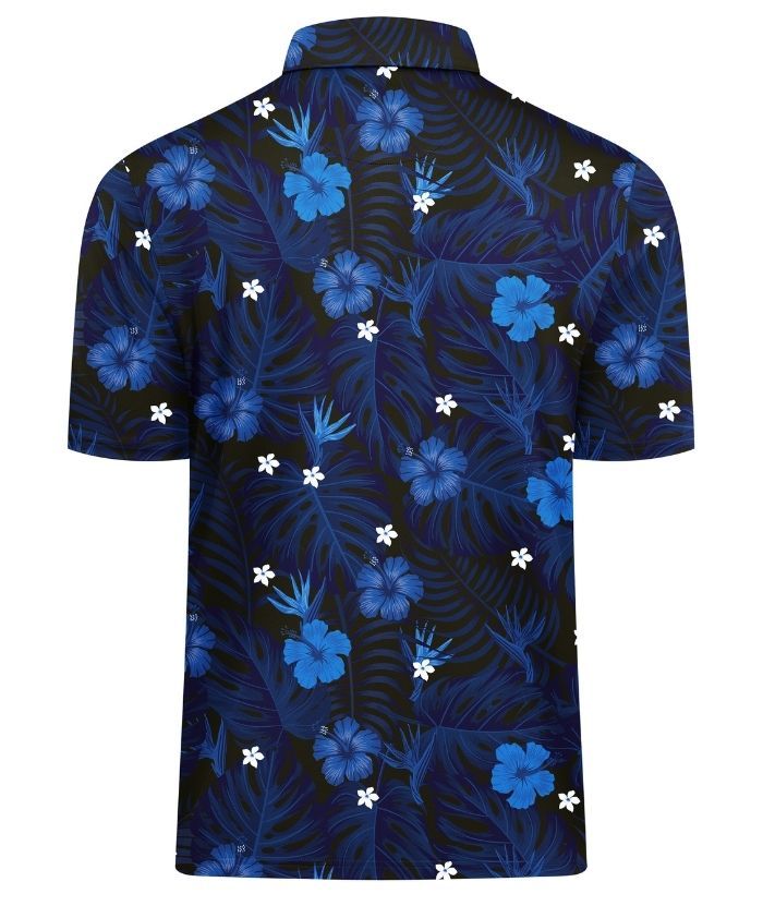 ZITY Men's Button Up Slim Fit Printed Polo Shirt-CUMPO05195