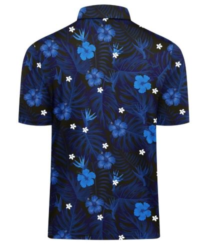 ZITY Men's Button Up Slim Fit Printed Polo Shirt-CUMPO05195