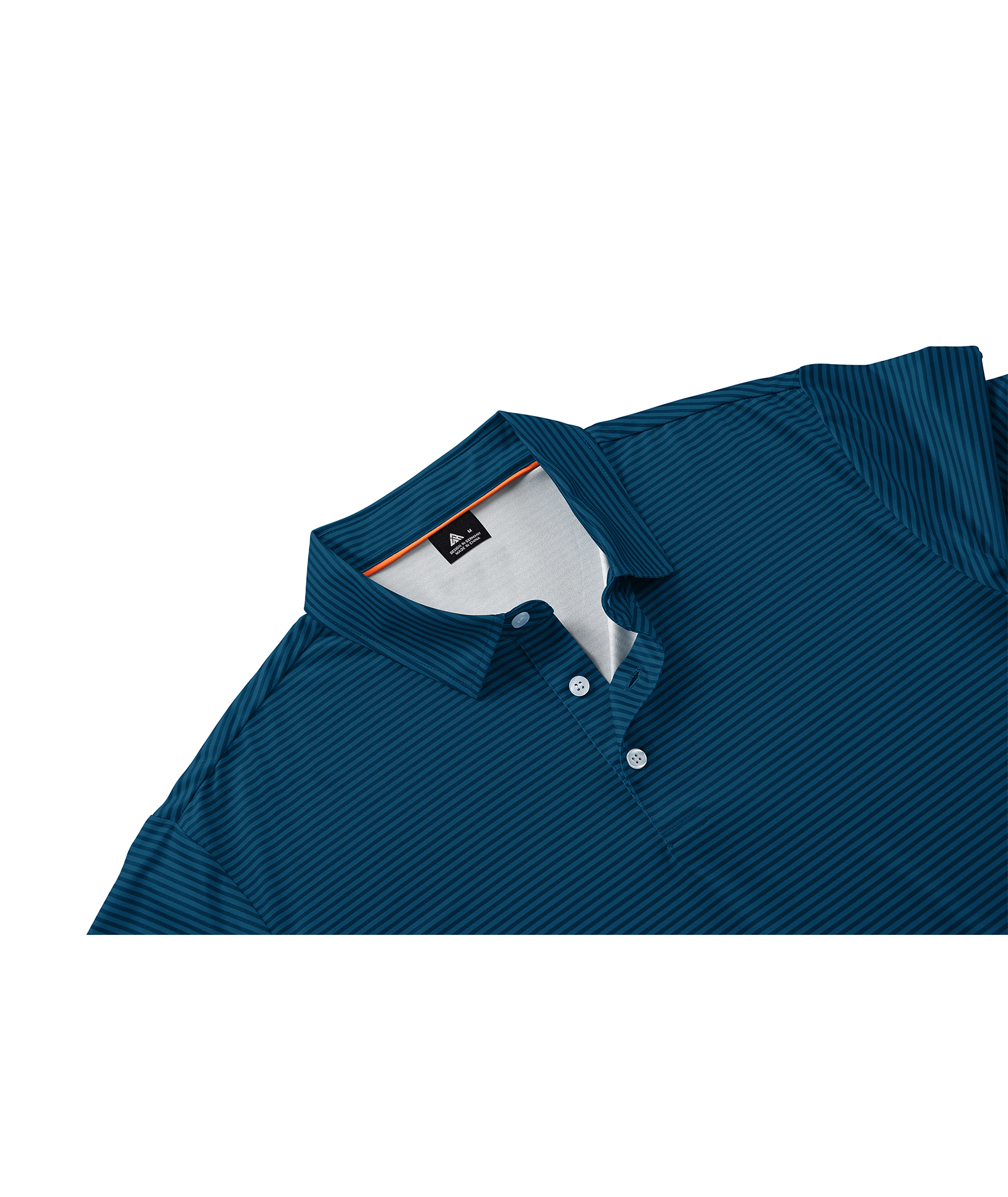 ZITY Men's Button Up Dri Fit Strip Polo Shirt-TUMPO00062