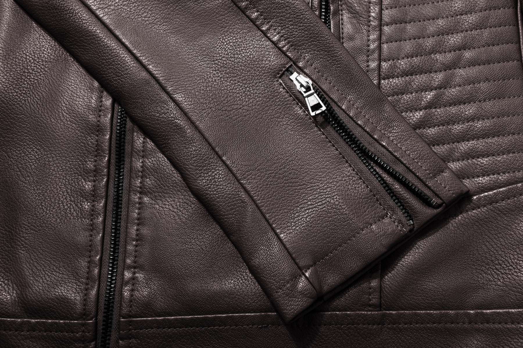 ZITY Men's Full Zipper Stand Collar Leather Jacket-ZPK005682