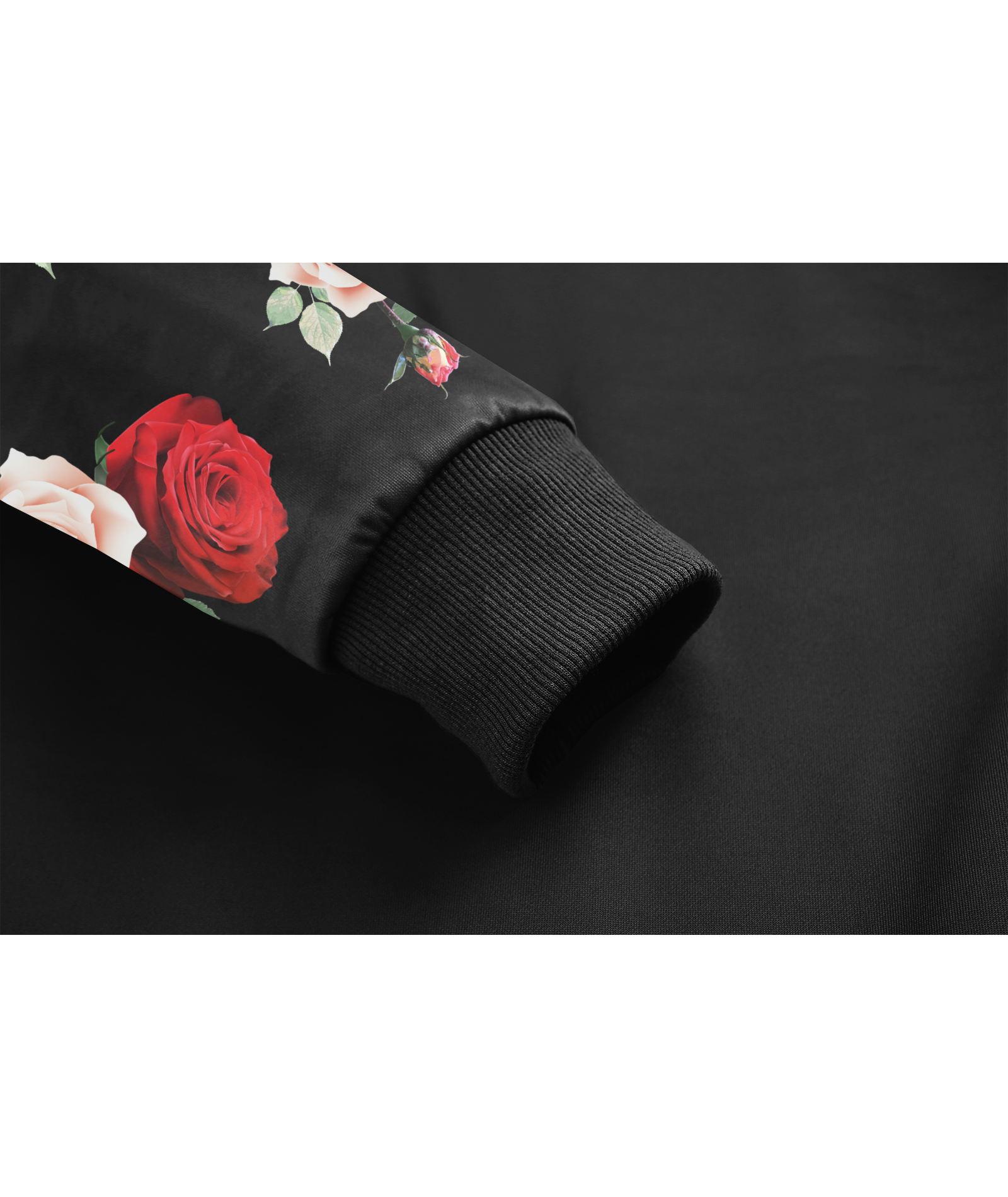 ZITY Women's Full Zipper Flower Print Fleece Hoodie-CUWFH01063