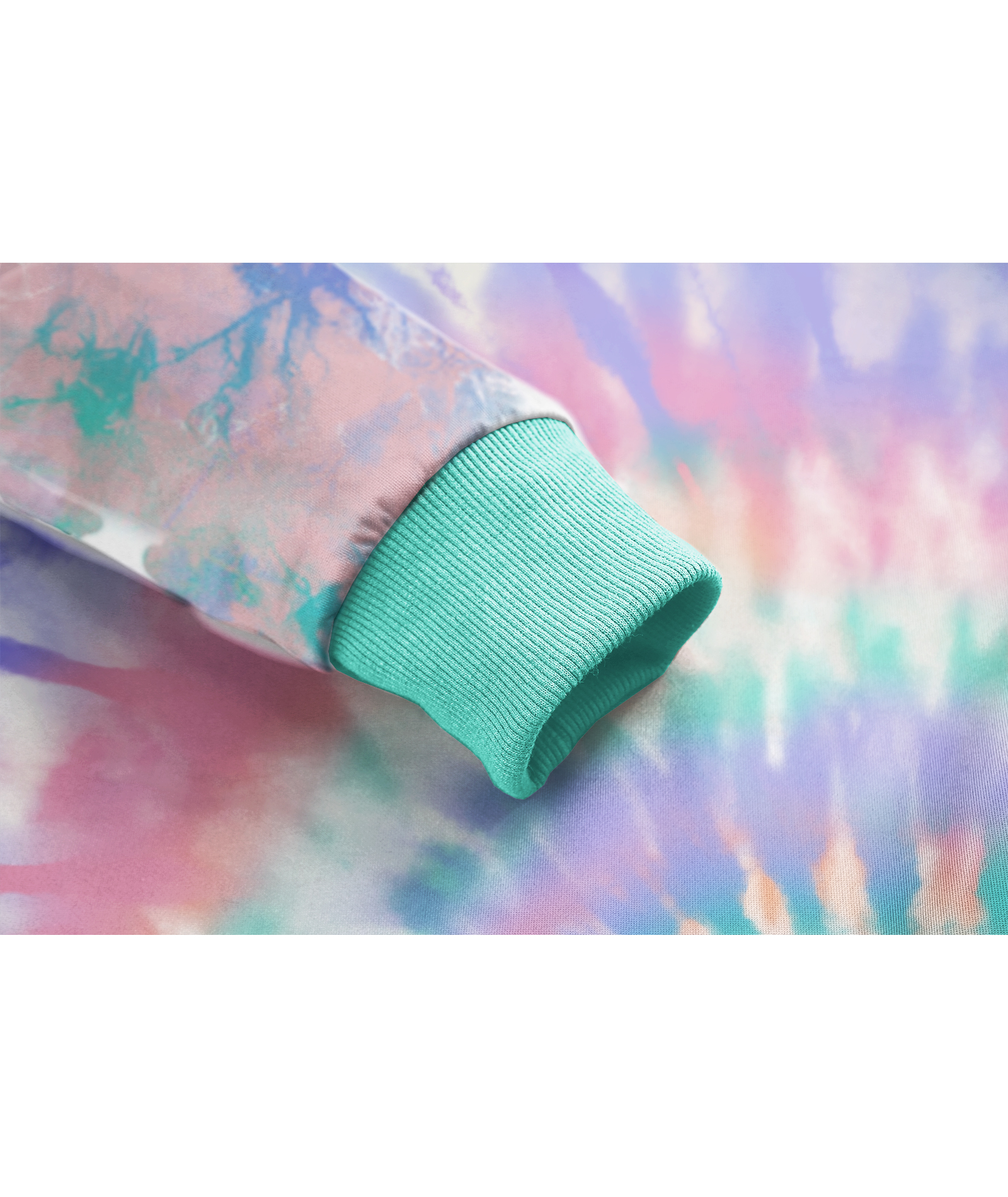 ZITY Women's Long Sleeve Tie Dye Print Fleece Hoodie-CUWFH01089