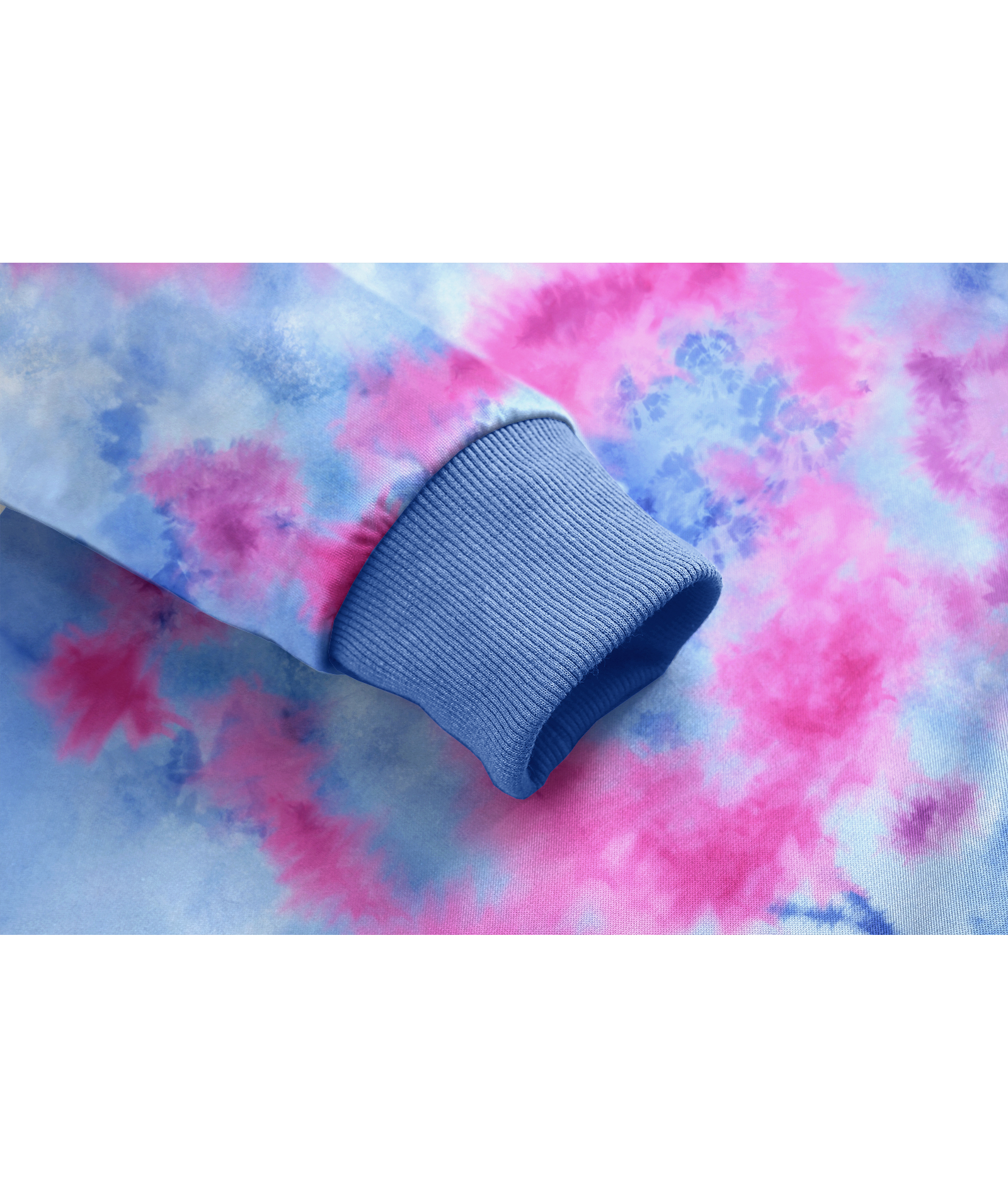 ZITY Women's Tie Dye Print Full Zipper Fleece Hoodie-CUWFH01517