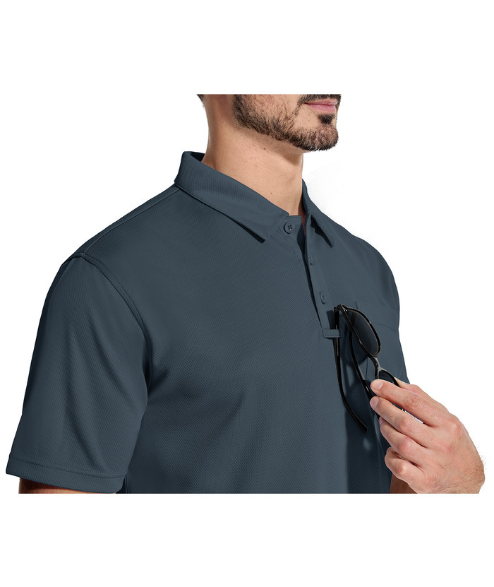 ZITY Men's Moisture Wicking Pocket Micro Mesh Performance Polo Shirt-ZPK008913 | Zitysports