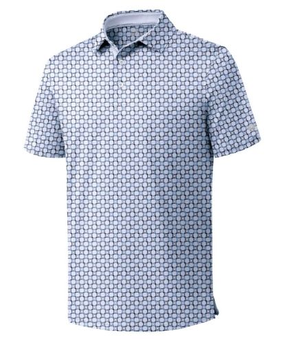 ZITY Men's Button Up Slim Fit Printed Polo Shirt-CUMPO05189