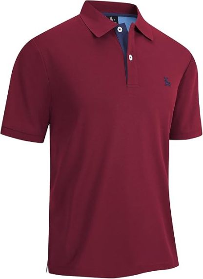 ZITY Men's Moisture Wicking Slim Fit Golf Polo Shirt-CEMPO01637