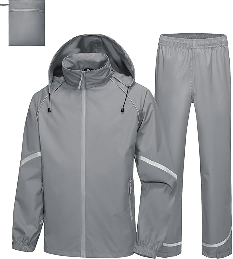 ZITY Men's Waterproof Lightweight Hooded Rainsuit-TUMRS05175