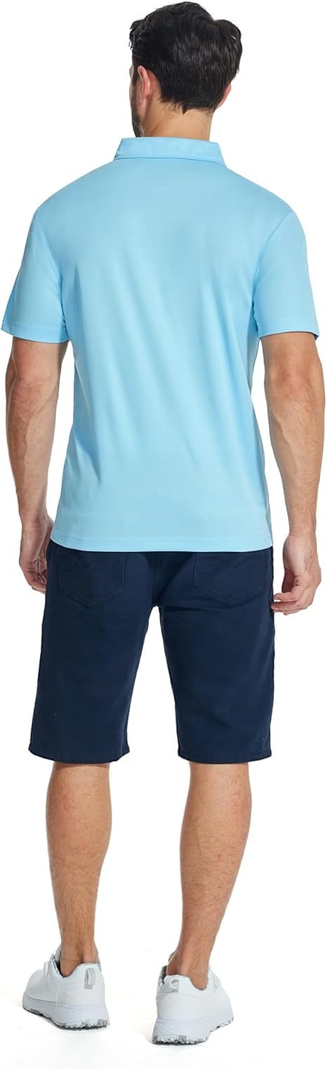 ZITY Men's Quarter Zip Slim Fit Polo Shirt-ZPK008403