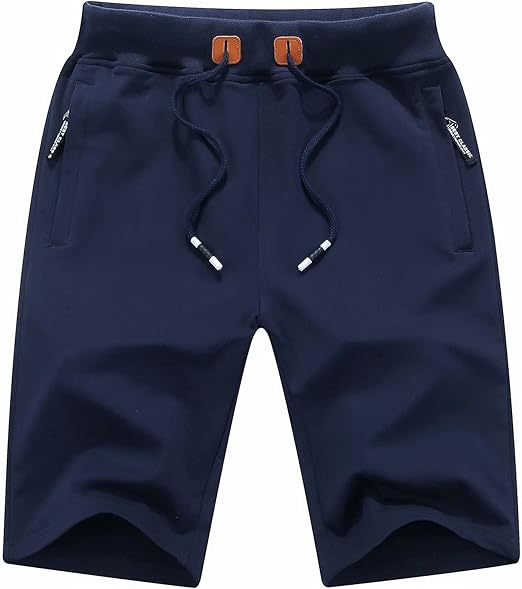 ZITY Men's Zipper Pocket Drawstring Elastic Waist Casual Shorts-AASSY0002