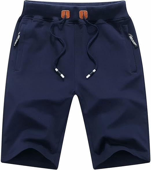 ZITY Men's Zipper Pocket Drawstring Elastic Waist Casual Shorts-AASSY0002