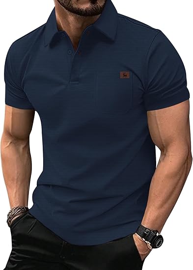 ZITY Men's Chest Pocket Dri Fit Polo Shirt-CUMPO05759