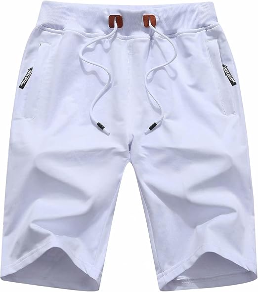 ZITY Men's Zipper Pocket Drawstring Elastic Waist Casual Shorts-AASSY0002