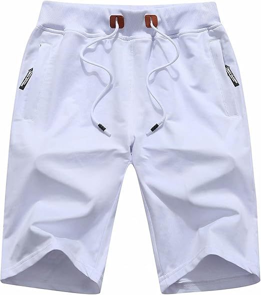 ZITY Men's Zipper Pocket Drawstring Elastic Waist Casual Shorts-AASSY0002