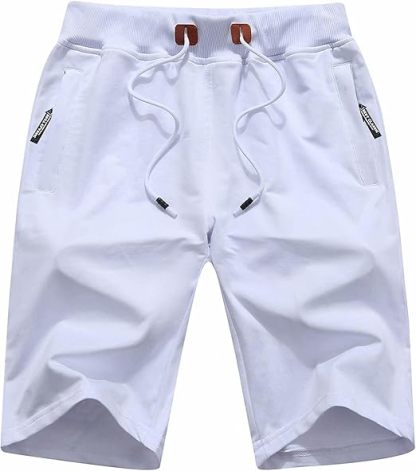ZITY Men's Zipper Pocket Drawstring Elastic Waist Casual Shorts-AASSY0002