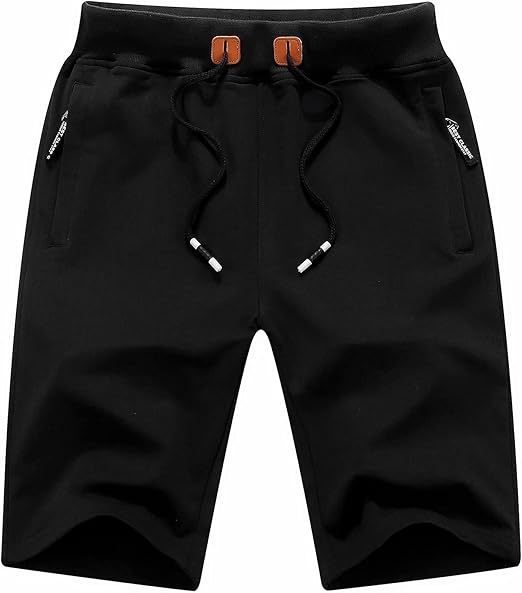 ZITY Men's Zipper Pocket Drawstring Elastic Waist Casual Shorts-AASSY0002