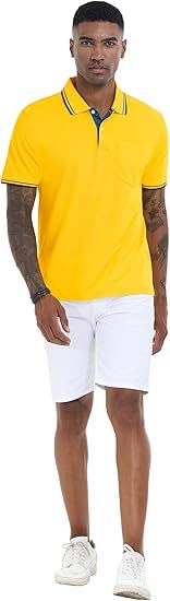 ZITY Men's Button Up Dri Fit Golf Polo Shirt-CFMPO00134