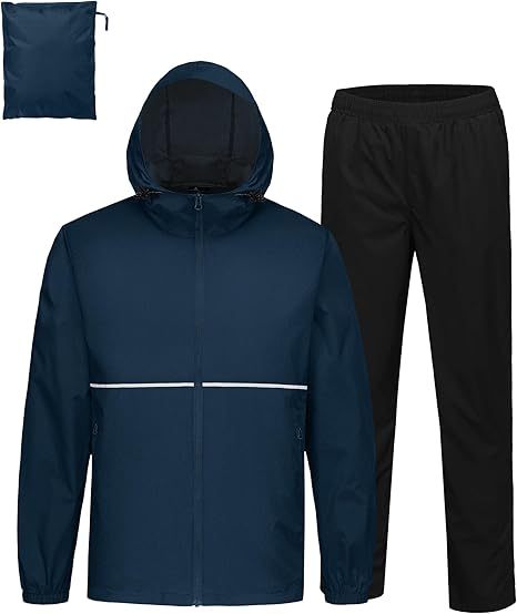 ZITY Men's Waterproof Breathable Packable Rainwear-CUMRS05414