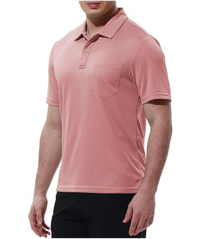 ZITY Men's Button Up Quick Dri Casual Polo Shirt-CEMPO03494