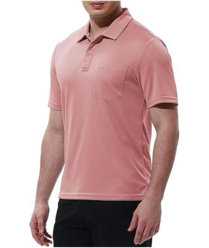 ZITY Men's Button Up Quick Dri Casual Polo Shirt-CEMPO03494
