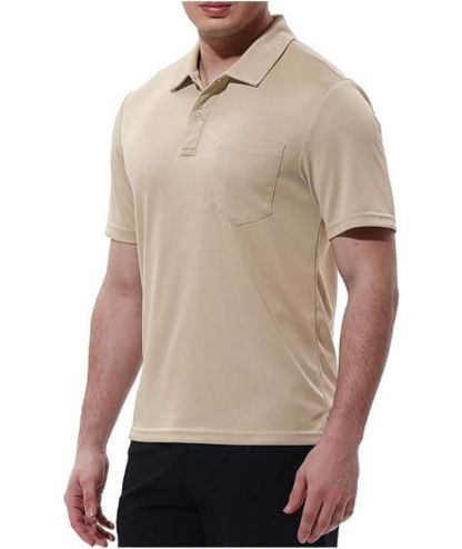 ZITY Men's Button Up Quick Dri Casual Polo Shirt-CEMPO03494