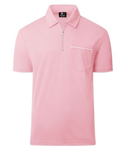 ZITY Men's Quarter Zip Slim Fit Polo Shirt-ZPK008403