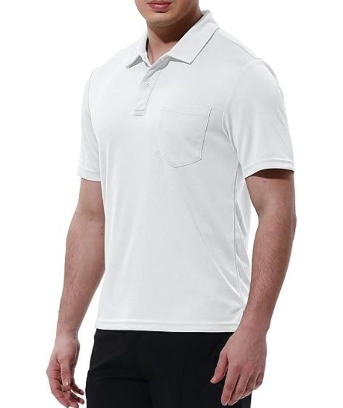 ZITY Men's Button Up Quick Dri Casual Polo Shirt-CEMPO03494
