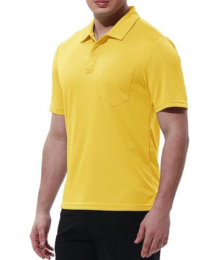 ZITY Men's Button Up Quick Dri Casual Polo Shirt-CEMPO03494