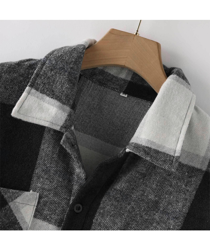 ZITY Men's Button-Up Slim Fit Plaid Flannel Shirt-DUMLT05330|Zitysports