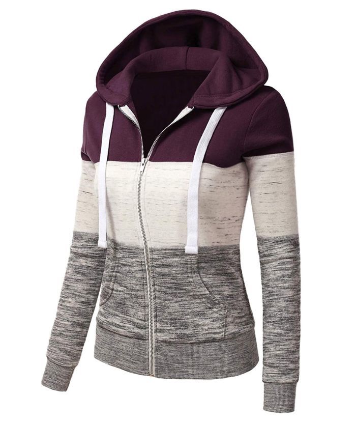 ZITY Women's Lightweight Warm Long Sleeve with Kangaroo Pocket Hoodie-DUWFH04933|Zitysports