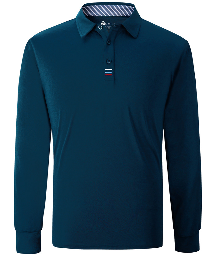 ZITY Men's Long Sleeve Quick Dry Sports Golf Tennis Polo Shirt-ZPK004673 | Zitysports