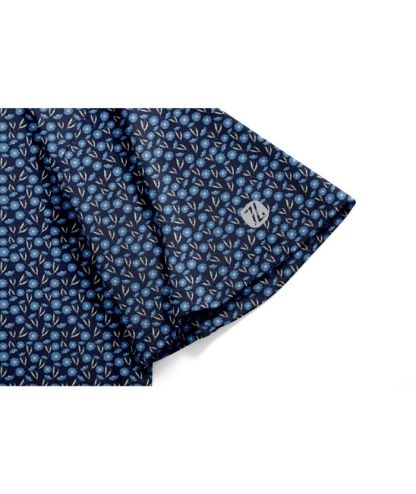 ZITY Men's Button Up Slim Fit Printed Polo Shirt-CUMPO05189