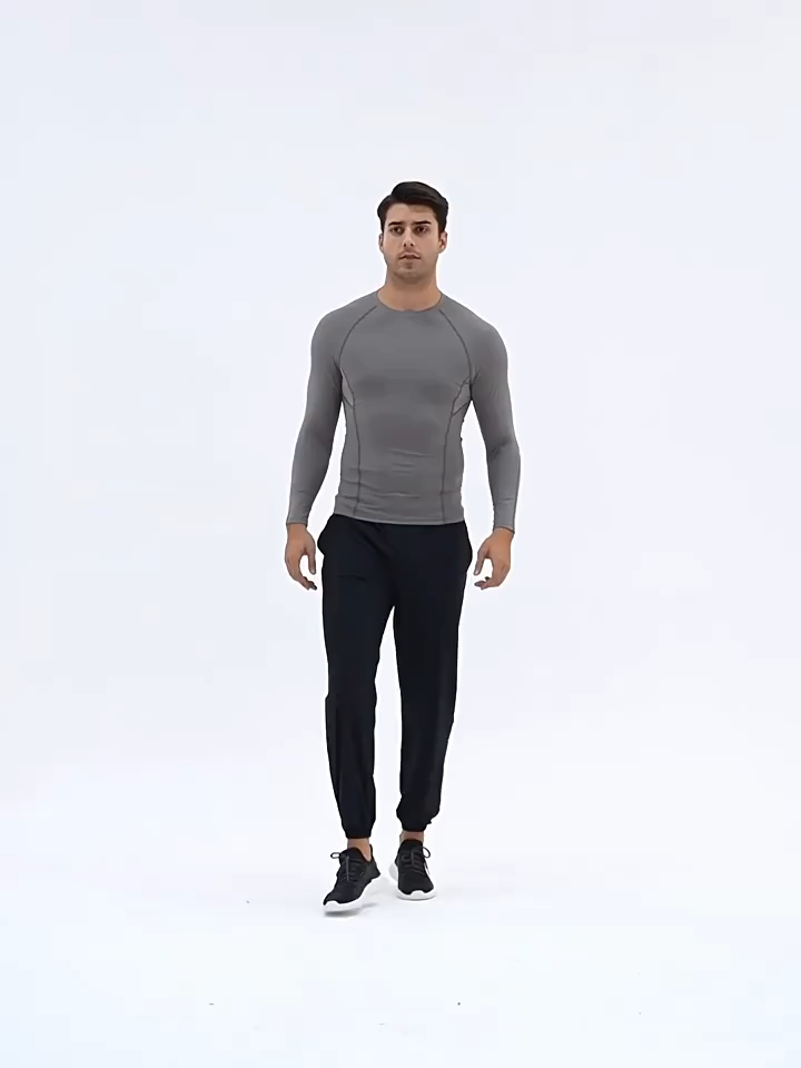 ZITY Men's Sports Fitness Athletic Compression Dri Fit Shirt-DUMLS05944